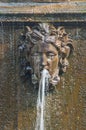 Peterhof Palace St Petersburg, Russia. Masque - detail of a fountain in Upperer Garden. The Peterhof Palace included in