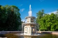 Peterhof, Roman fountain. This is one of two symmetrical fountains. Royalty Free Stock Photo