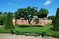 Attractions of the Peterhof Museum-reserve. The trees in the garden of Marly.