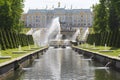 Peterhof, Russia, June 4, 2018 - view of the sea channel.