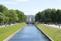 Peterhof, Russia, June 4, 2018 - view of the sea channel.