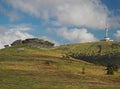 peters stones - Petrovy kameny - TV transmitter in Praded mountain in Jeseniky Royalty Free Stock Photo