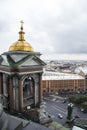 Petersburg panorama with historic buildings architecture streets and canals