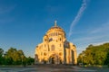 Petersburg, Russia - June 29, 2017: NIKOLSKY SEA CATHEDRAL IN KRONSHTADT IS THE MAIN CHURCH OF THE RUSSIAN MILITARY SEA FLEET. Royalty Free Stock Photo