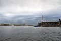 PETERSBURG, RUSSIA-May 5, 2015: View of the Naryshkin bastion of the pier with the Commandant. Peter and Paul Fortress