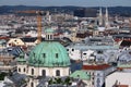 Peterskirche Saint Peters Church dome cityscape Vienna Royalty Free Stock Photo