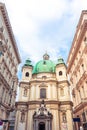 The Peterskirche or St. Peter`s Church in Vienna, Austria Royalty Free Stock Photo