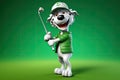 Petfluencers - The Top Dog of Golf: One Pooch\'s Path to Championship Glory on Green Background