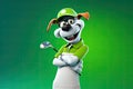 Petfluencers - The Top Dog of Golf: One Pooch\'s Path to Championship Glory on Green Background