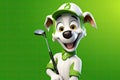 Petfluencers - The Top Dog of Golf: One Pooch\'s Path to Championship Glory on Green Background