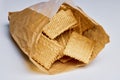 petit beurre biscuits, in a paper bag Royalty Free Stock Photo