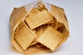 petit beurre biscuits, in a paper bag Royalty Free Stock Photo