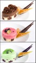 Petit fours collage Royalty Free Stock Photo