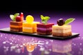 Petit Fours tasty dessert background