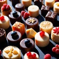 Petit Fours , traditional popular sweet dessert cake