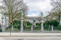 Petit Sablon Square, park with sculptures and statues in honor to the Counts of Egmont and Hoorne in old part town of Brussels,