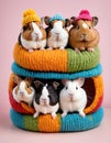 Petite Elegance: Small Animals, Snug Caps, Big Delight