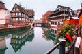 Petite France in the morning, Strasbourg, Alsace Royalty Free Stock Photo