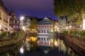 Petite-France at night, Strasbourg, France