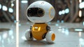 Petite robotic pal: Baby robot, small-scale animated friend.