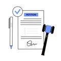 Petition signing process Royalty Free Stock Photo