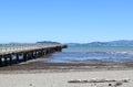 Petone Wharf, Wellington Harbour and Wellington Royalty Free Stock Photo