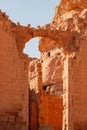 Petra is ancient capital of Nabataean kingdom carved into rocks in Jordan. Rock monasteries in ancient religious center