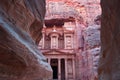 Petra, Al-Khazneh, The Treasury, Petra Archaeological Park, Jordan, Middle East, canyon, Siq