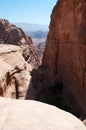 Petra, canyon, Petra Archaeological Park, Jordan, Middle East, mountain, desert, landscape, climate change Royalty Free Stock Photo