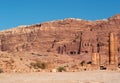 Petra, Petra Archaeological Park, royal, tomb, Jordan, Middle East, mountain, desert, landscape, climate change Royalty Free Stock Photo