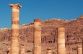 Petra, columns, Petra Archaeological Park, royal, tomb, Jordan, Middle East, mountain, desert, landscape, climate change Royalty Free Stock Photo