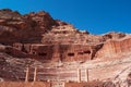 Petra, Roman amphitheater, Petra Archaeological Park, Jordan, Middle East, mountain, desert, landscape, climate change Royalty Free Stock Photo