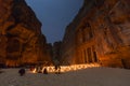 Petra, Jordan, December 24th 2015, The Treasury, Petra by night