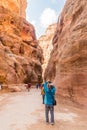 Rocks in the ancient city of Petra, Jordan.