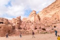 Tomb of `Unayshu at Petra, Jordan. Petra is one of the New Seven Wonders of the World