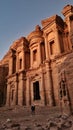Petra Jordan Monastery sunset Royalty Free Stock Photo