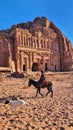 Petra Jordan Monastery sunset Royalty Free Stock Photo