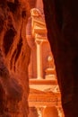 Petra, Jordan Siq, Treasury, Al Khazneh frame view