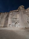 Petra lookalike sillar rhyolite white volcanic rock stone carving in Anashuayco quarry near Arequipa Peru South America Royalty Free Stock Photo