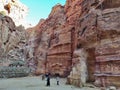 Petra - Piazza antistante El Khasneh Royalty Free Stock Photo