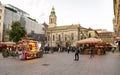 Petra Preradovica square in the evening with Orthodox Cathedral building, Zagreb, Croatia