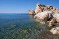 Petra tou Romiou or Aphrodite Rock Beach, one of the main attractions and landmarks of Cyprus island