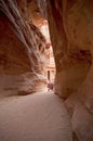 Petra - the Treasury viewed from the siq Royalty Free Stock Photo