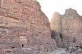 Petra Uneishu tomb and sunshine