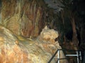 Petralona cave, Creece- may 25, 2007: Ancient karst cave with stalactites and stalagmites,