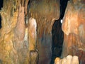 Petralona cave, Creece- may 25, 2007: Ancient karst cave with stalactites and stalagmites, Royalty Free Stock Photo