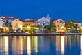 Petrcane adriatic village colorful evening waterfront Royalty Free Stock Photo