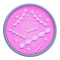 Petri dish bacteria icon, cartoon style Royalty Free Stock Photo