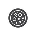 Petri dish with bacteria vector icon