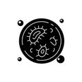 Petri dish black glyph icon